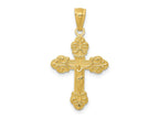 FJC Finejewelers 14 kt Yellow Gold Polished INRI Small Crucifix Charm 26 mm x 14 mm