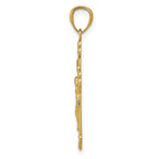 FJC Finejewelers 14 kt Yellow Gold Polished INRI Medium Crucifix Charm 2 mm x 16 mm