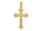 FJC Finejewelers 14 kt Yellow Gold Polished INRI Medium Crucifix Charm 2 mm x 16 mm