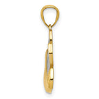 FJC Finejewelers 14 kt Yellow Gold with Rhodium Peace Dove Charm 21 mm