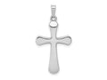 FJC Finejewelers 14 kt White Gold Polished Rounded Cross Charm 31 mm x 16 mm
