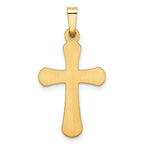 FJC Finejewelers 14 kt Yellow Gold Polished Rounded Cross Charm 26 x 13 mm