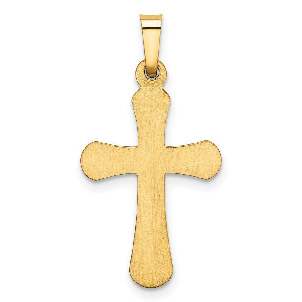 FJC Finejewelers 14 kt Yellow Gold Polished Rounded Cross Charm 26 x 13 mm