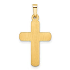 FJC Finejewelers 14 kt Yellow Gold Satin Latin Cross Charm 27 x 14 mm
