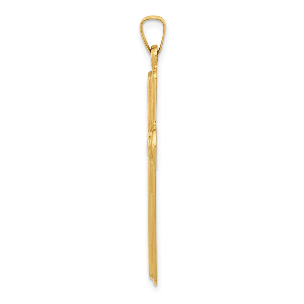 FJC Finejewelers 14 kt Yellow Gold Polished Latin Cross Charm 38 x 21 mm