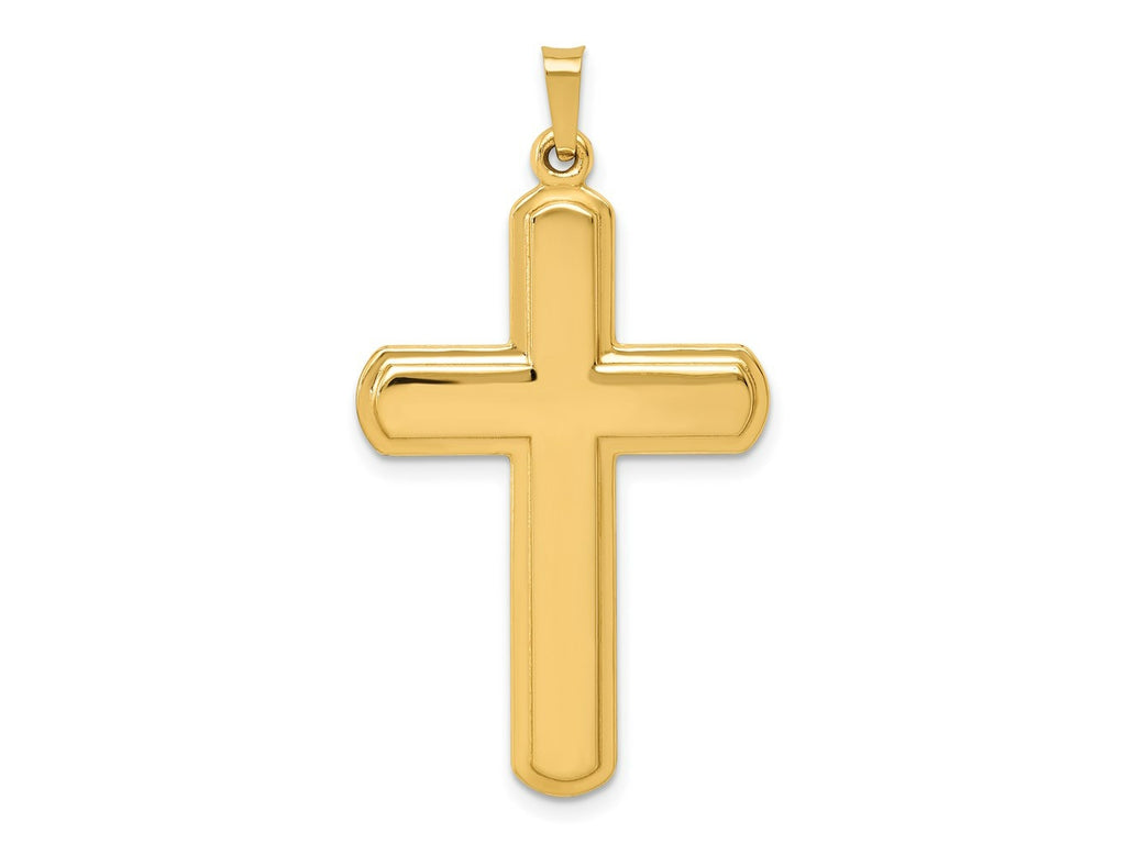 FJC Finejewelers 14 kt Yellow Gold Polished Latin Cross Charm 38 x 21 mm