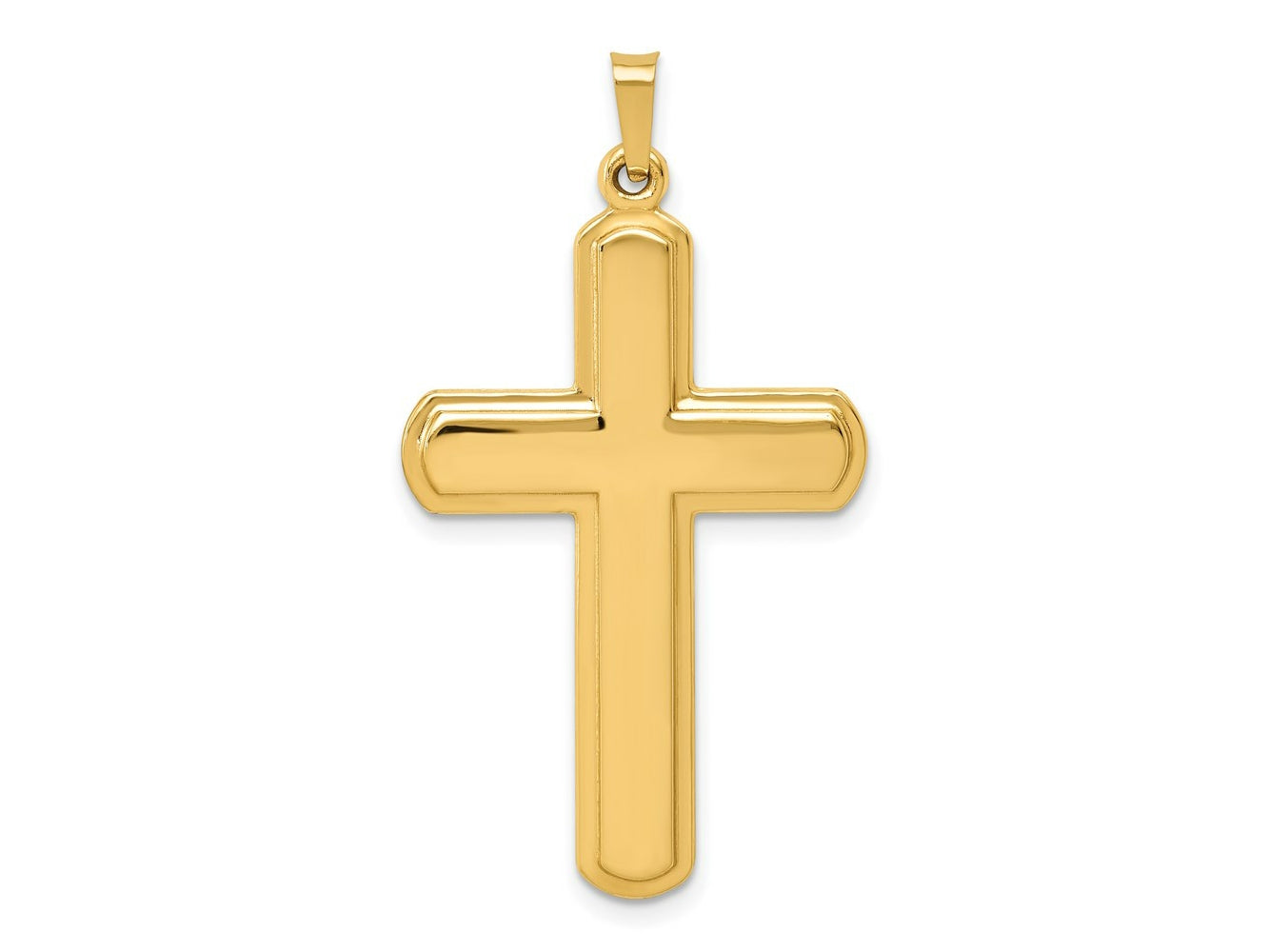 FJC Finejewelers 14 kt Yellow Gold Polished Latin Cross Charm 38 x 21 mm