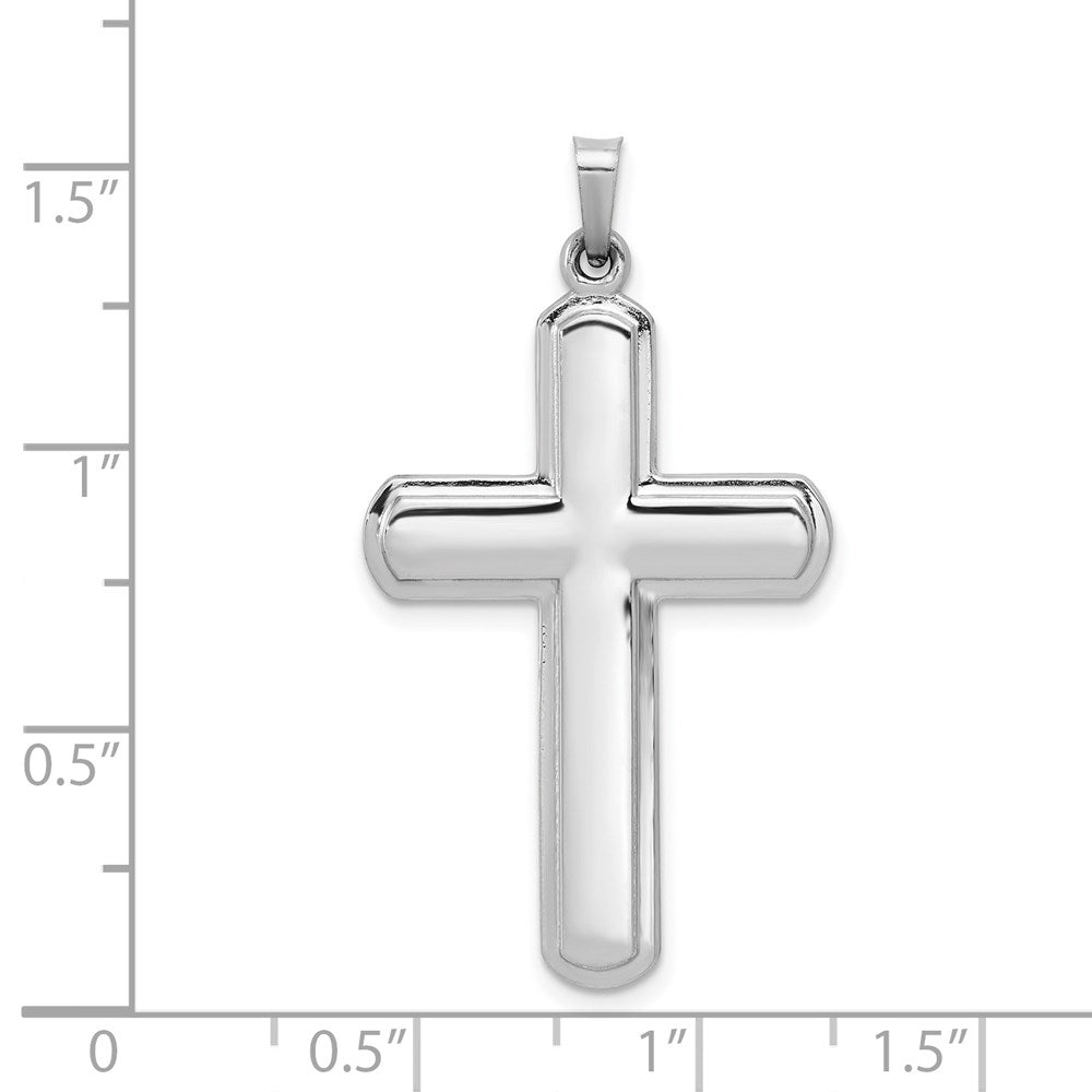 FJC Finejewelers 14 kt White Gold Polished Latin Cross Charm 38 mm x 21 mm