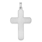 FJC Finejewelers 14 kt White Gold Polished Latin Cross Charm 38 mm x 21 mm