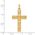 FJC Finejewelers 14 kt Yellow Gold Polished Cross Charm 35 x 20 mm