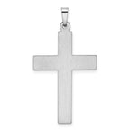 FJC Finejewelers 14 kt White Gold Polished and Satin with Dots Cross Charm 36 mm x 20 mm