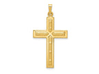 FJC Finejewelers 14 kt Yellow Gold Polished Cross Charm 36 x 20 mm
