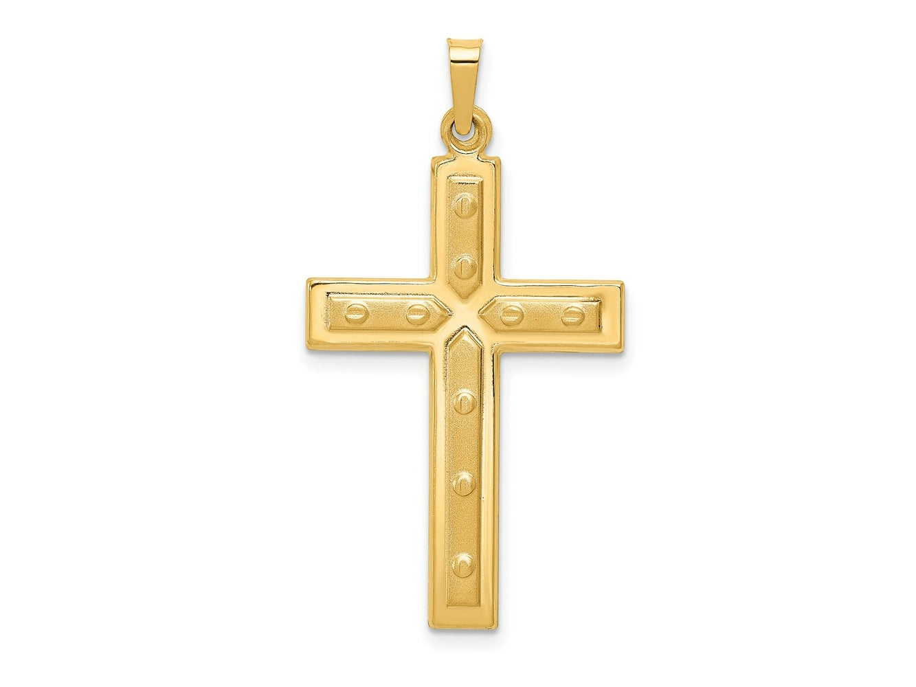FJC Finejewelers 14 kt Yellow Gold Polished Cross Charm 36 x 20 mm