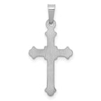 FJC Finejewelers 14 kt White Gold Polished Cross Charm 27 mm x 13 mm