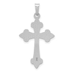 FJC Finejewelers 14 kt White Gold Polished Fleur de Lis Cross Charm 31 mm x 17 mm