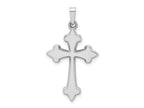 FJC Finejewelers 14 kt White Gold Polished Fleur de Lis Cross Charm 31 mm x 17 mm