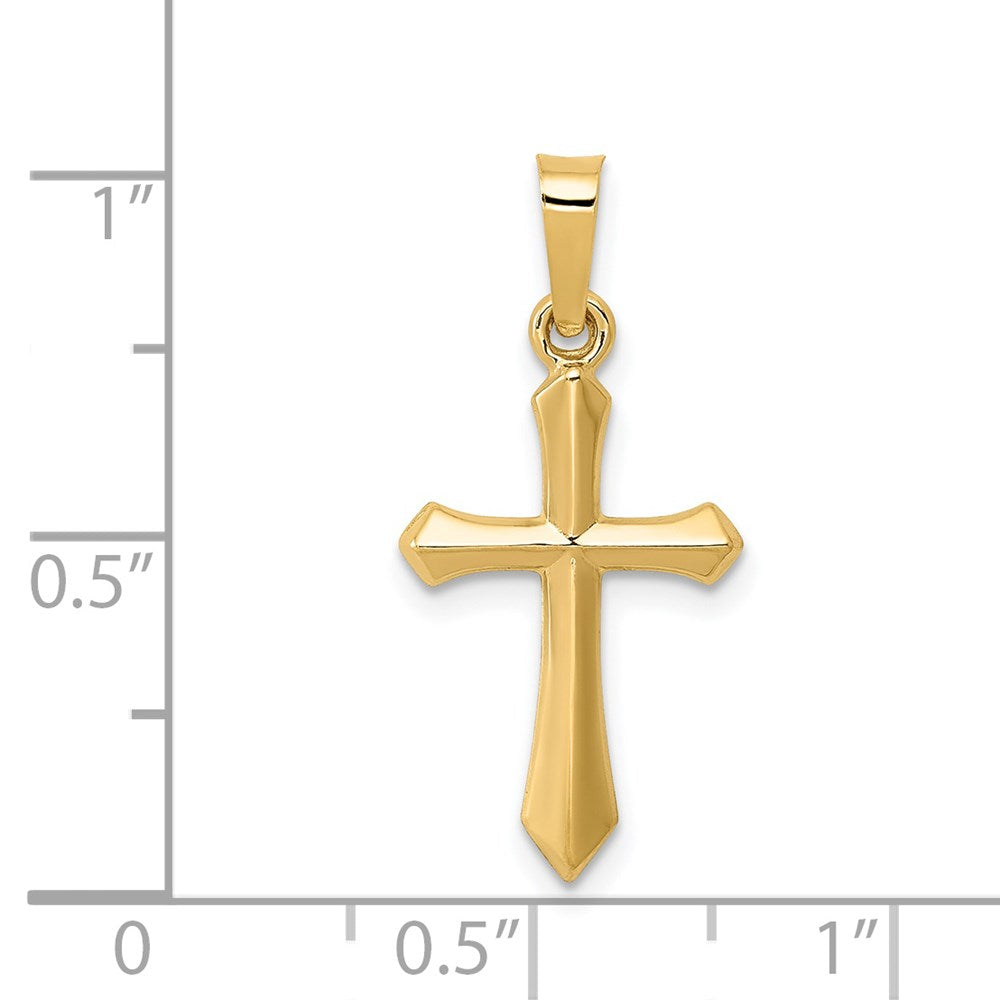 FJC Finejewelers 14 kt Yellow Gold Polished Cross Charm 23 x 11 mm