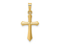 FJC Finejewelers 14 kt Yellow Gold Polished Cross Charm 23 x 11 mm