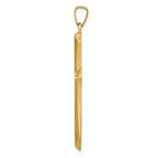 FJC Finejewelers 14 kt Yellow Gold Polished Passion Cross Charm 39 x 21 mm