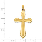 FJC Finejewelers 14 kt Yellow Gold Polished and Satin Passion Cross Charm 40 x 21 mm