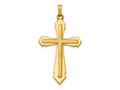 FJC Finejewelers 14 kt Yellow Gold Polished and Satin Passion Cross Charm 40 x 21 mm