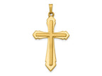 FJC Finejewelers 14 kt Yellow Gold Polished and Satin Passion Cross Charm 40 x 21 mm