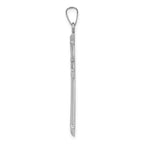 FJC Finejewelers 14 kt White Gold Polished and Textured Cross Charm 38 mm x 21 mm
