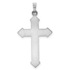 FJC Finejewelers 14 kt White Gold Polished and Textured Cross Charm 38 mm x 21 mm