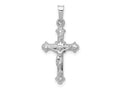 FJC Finejewelers 14 kt White Gold Polished INRI Crucifix Charm 27 mm x 13 mm
