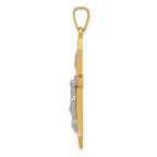 FJC Finejewelers 14 kt Two Tone Gold Polished INRI Crucifix Charm 32 x 17 mm