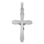 FJC Finejewelers 14 kt White Gold INRI Crucifix Cross Polished Charm 32 mm x 17 mm