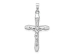 FJC Finejewelers 14 kt White Gold INRI Crucifix Cross Polished Charm 32 mm x 17 mm