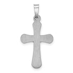 FJC Finejewelers 14 kt White Gold Polished INRI Rounded Crucifix Cross Charm 26 mm x 14 mm