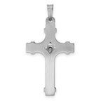 FJC Finejewelers 14 kt White Gold Polished INRI Religious Crucifix Cross Charm 32 mm x 17 mm