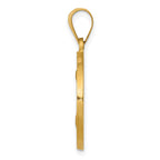 FJC Finejewelers 14 kt Yellow Gold Polished/Satin Hollow Spanish San Jose Medal Charm 27 x 18 mm