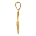 FJC Finejewelers 14 kt Yellow Gold Polished / Satin Hollow Spanish St. Jude Thaddeus Medal 26 x 18 mm
