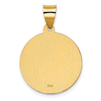 FJC Finejewelers 14 kt Yellow Gold Polished / Satin Hollow Spanish St. Jude Thaddeus Medal 26 x 18 mm