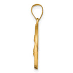 FJC Finejewelers 14 kt Yellow Gold Polished / Satin Hollow Spanish St. Lucy Medal Charm 26 x 18 mm