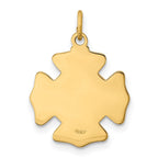 FJC Finejewelers 14 kt Yellow Gold Solid Polished/Satin Small St. Florian Fire Dept. Badge Medal 23 x 17 mm