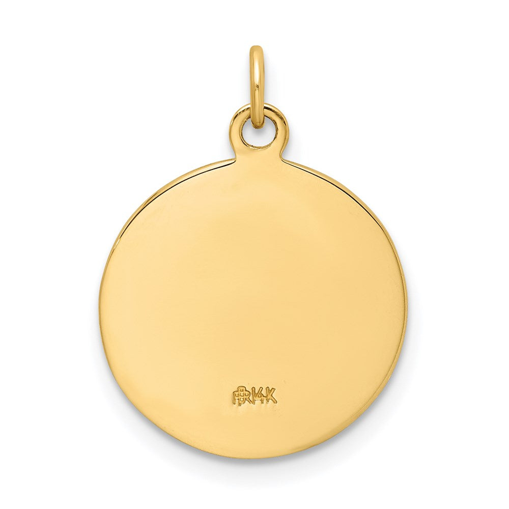 FJC Finejewelers 14 kt Yellow Gold Solid Polished/Satin Small St. Florian Medal 19 x 15 mm
