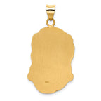 FJC Finejewelers 14 kt Yellow Gold Hollow Polished/Satin Large Jesus Medal