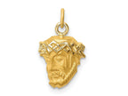 FJC Finejewelers 14 kt Yellow Gold Hollow Polished/Satin Small Jesus Medal