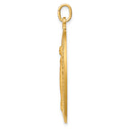 FJC Finejewelers 14 kt Yellow Gold Solid Polished/Satin Large Oval Miraculous Medal 41 x 24 mm