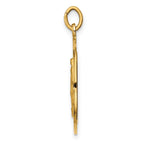 FJC Finejewelers 14 kt Yellow Gold Solid Polished/Satin Medium Round Miraculous Medal 27 x 20 mm