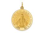 FJC Finejewelers 14 kt Yellow Gold Solid Polished/Satin Medium Round Miraculous Medal 27 x 20 mm