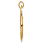 FJC Finejewelers 14 kt Yellow Gold Solid Polished/Satin Extra Large Round Miraculous Medal 31 x 24 mm