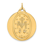 FJC Finejewelers 14 kt Yellow Gold Solid Polished/Satin Extra Large Round Miraculous Medal 31 x 24 mm