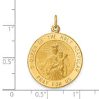 FJC Finejewelers 14 kt Yellow Gold Solid Large Queen Of Holy Scapular Reversible Medal 29 x 22 mm