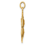 FJC Finejewelers 14 kt Yellow Gold Solid Large Queen Of Holy Scapular Reversible Medal 29 x 22 mm