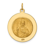 FJC Finejewelers 14 kt Yellow Gold Solid Large Queen Of Holy Scapular Reversible Medal 29 x 22 mm